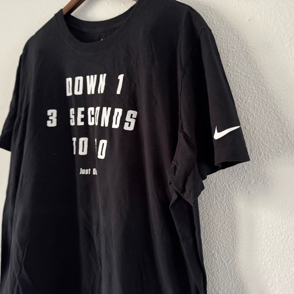 Nike Men's Down 1 3 Seconds To Go Just Do It JDI Swoosh Basketball Gym Black XXL - Picture 3 of 6